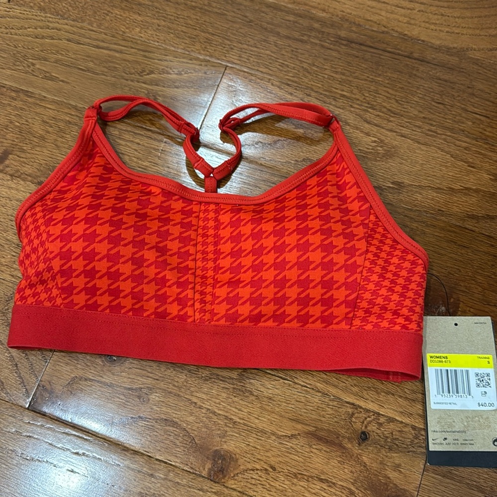 Red Nike sports bra (padded)